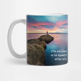 Positive Quote Motivational Gift for Women Men Sunset Ocean Mug